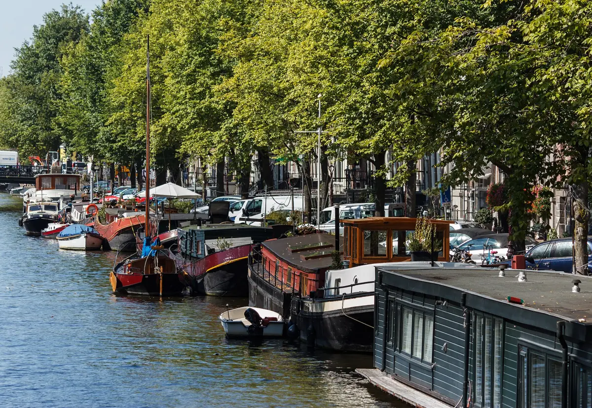 Houseboats on the Prinsengracht