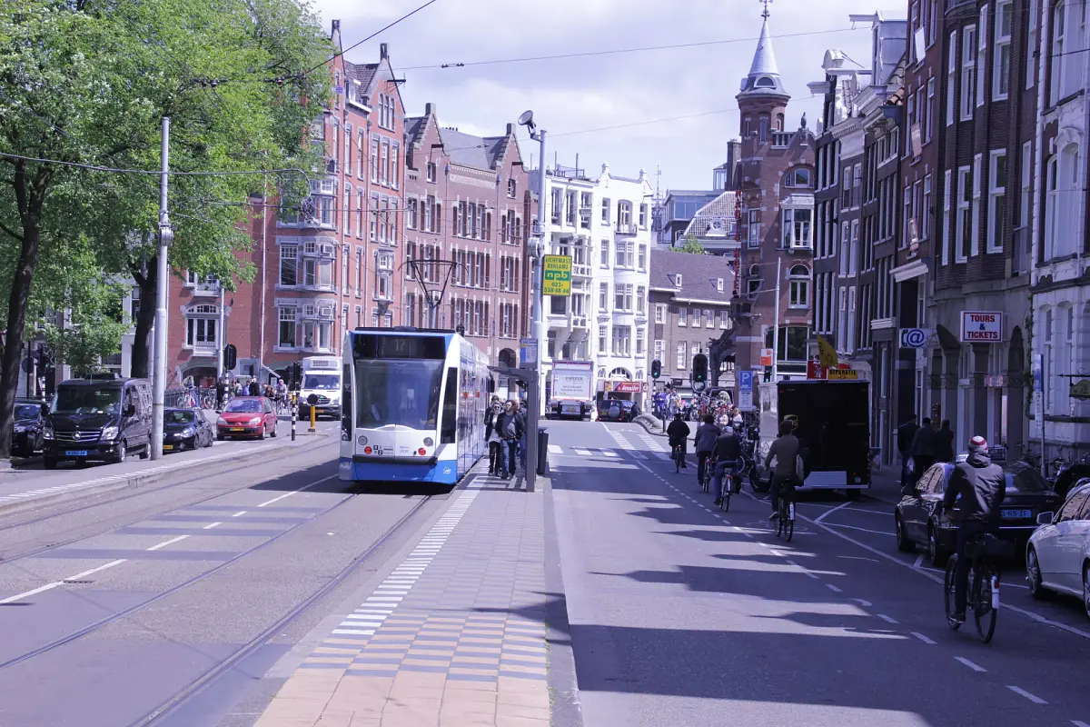 A tram at the Westermarkt stop